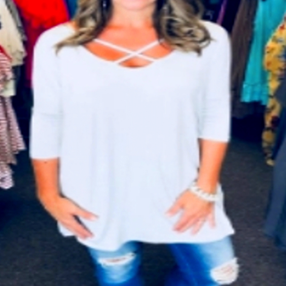 Zenana Cross Neck Dolman Tunic